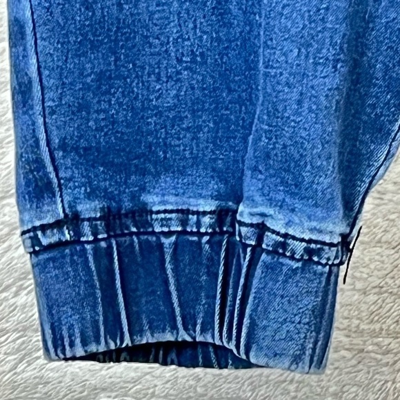 DISNEY Mickey Mouse Denim Joggers Large Patches - Picture 5 of 15